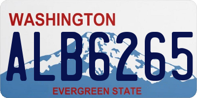 WA license plate ALB6265