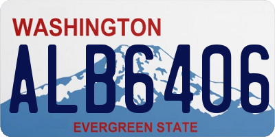 WA license plate ALB6406