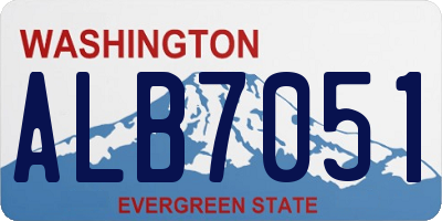 WA license plate ALB7051