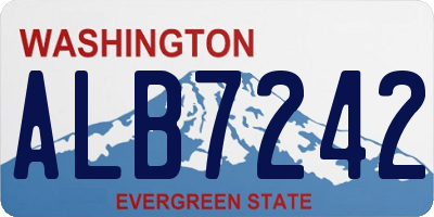 WA license plate ALB7242