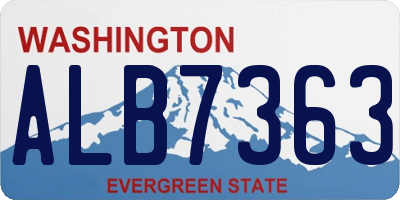 WA license plate ALB7363