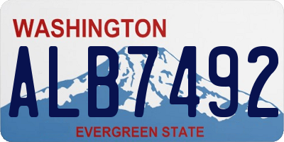 WA license plate ALB7492