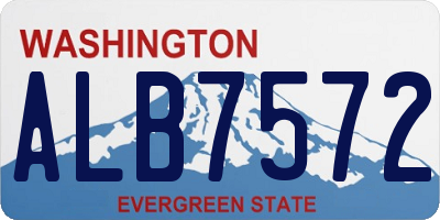 WA license plate ALB7572