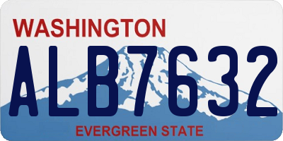 WA license plate ALB7632