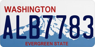 WA license plate ALB7783