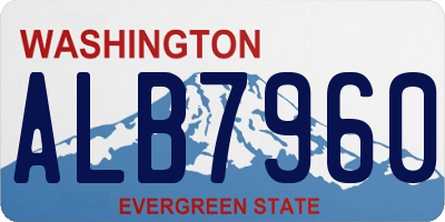 WA license plate ALB7960