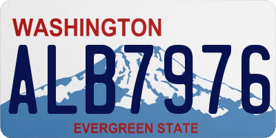 WA license plate ALB7976