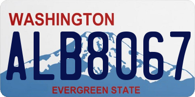 WA license plate ALB8067