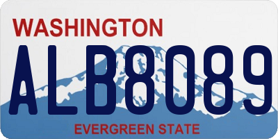 WA license plate ALB8089