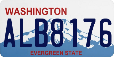 WA license plate ALB8176