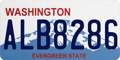 WA license plate ALB8286