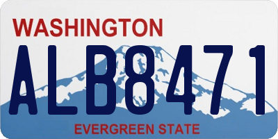 WA license plate ALB8471