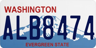 WA license plate ALB8474