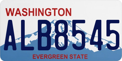 WA license plate ALB8545