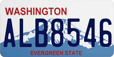 WA license plate ALB8546