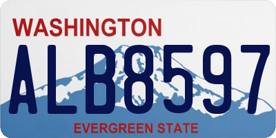 WA license plate ALB8597