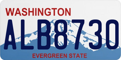 WA license plate ALB8730