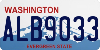 WA license plate ALB9033