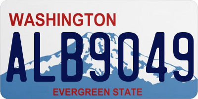 WA license plate ALB9049