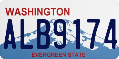 WA license plate ALB9174