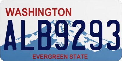 WA license plate ALB9293