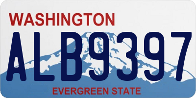 WA license plate ALB9397