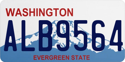 WA license plate ALB9564