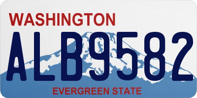 WA license plate ALB9582