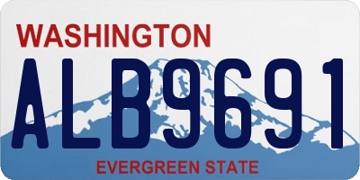 WA license plate ALB9691