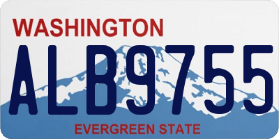 WA license plate ALB9755