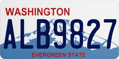 WA license plate ALB9827
