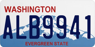 WA license plate ALB9941