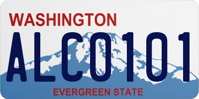 WA license plate ALC0101