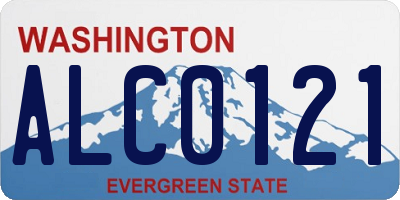 WA license plate ALC0121