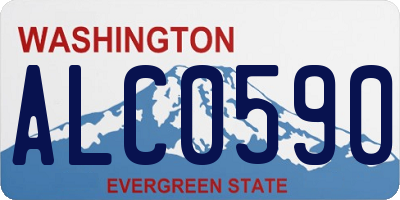 WA license plate ALC0590