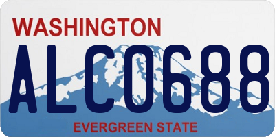 WA license plate ALC0688