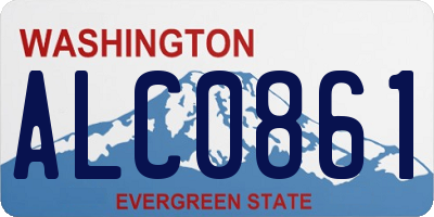 WA license plate ALC0861