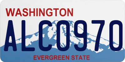 WA license plate ALC0970