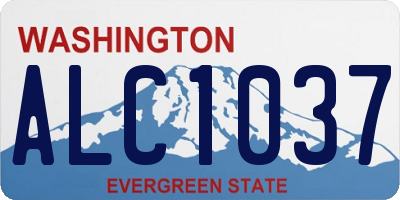 WA license plate ALC1037