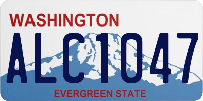 WA license plate ALC1047