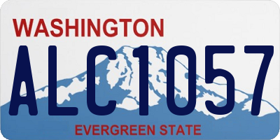 WA license plate ALC1057