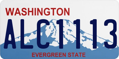 WA license plate ALC1113