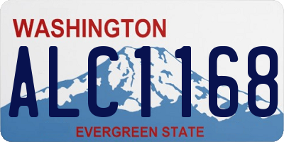 WA license plate ALC1168