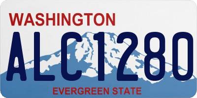 WA license plate ALC1280