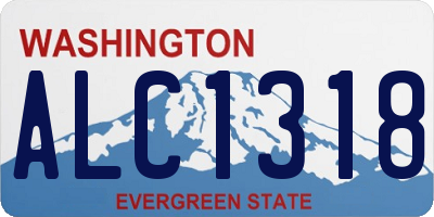 WA license plate ALC1318