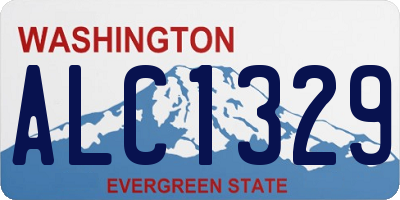 WA license plate ALC1329