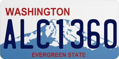 WA license plate ALC1360