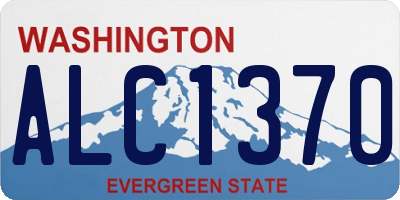 WA license plate ALC1370