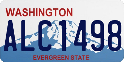 WA license plate ALC1498