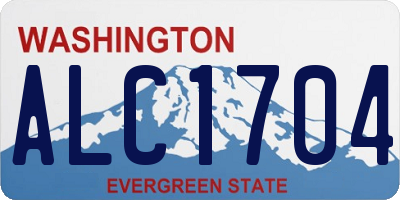 WA license plate ALC1704